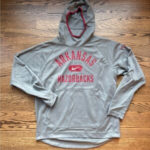 Nike Arkansas Razorbacks Gray and Red Hoodie